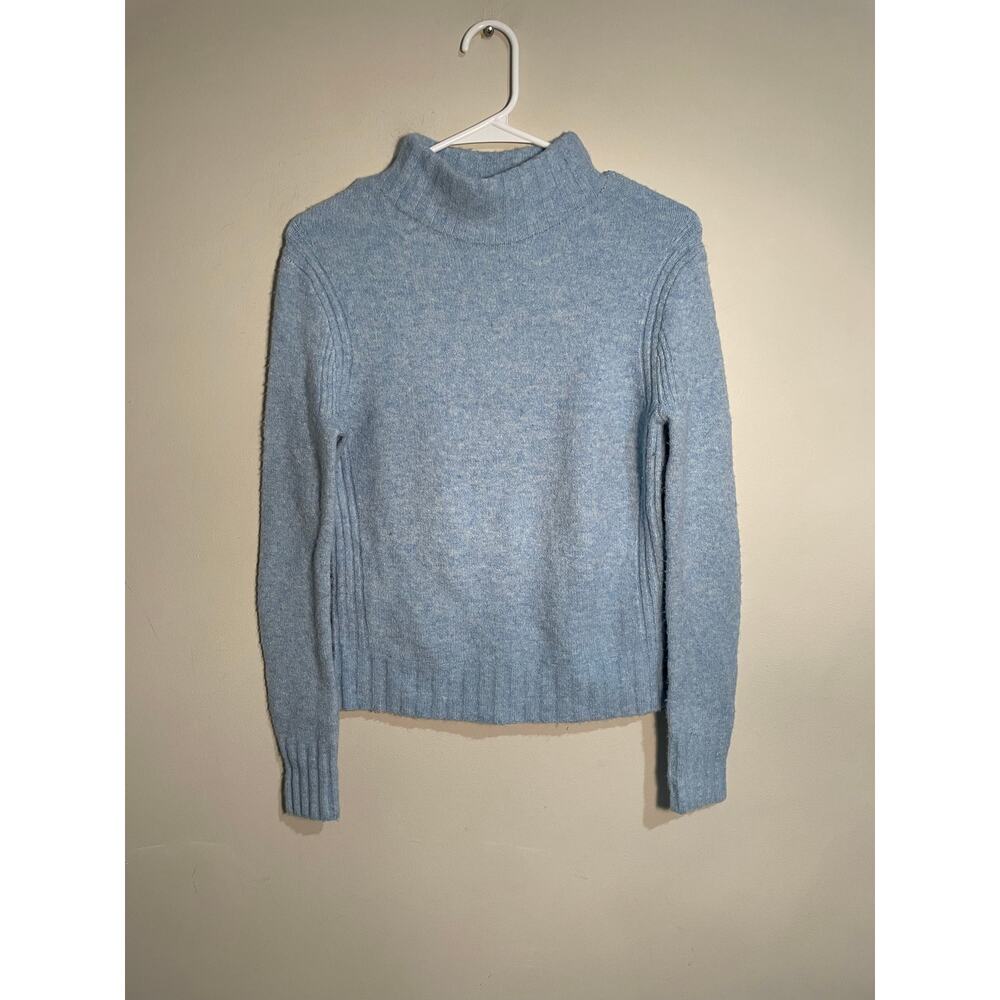 J. Crew Mock Neck Sweater in Supersoft Yarn Blue Size XS